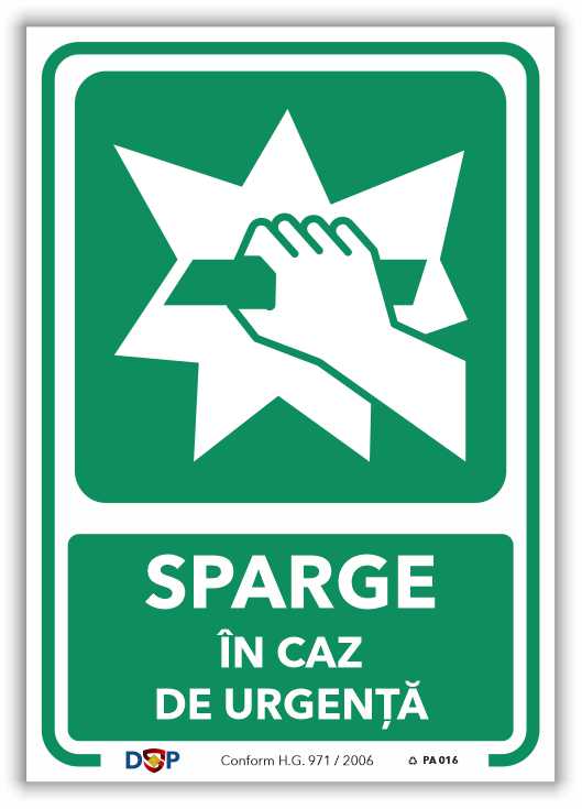 Indicator SERVICIU PA SPARGE ÎN CAZ DE URGENȚĂ