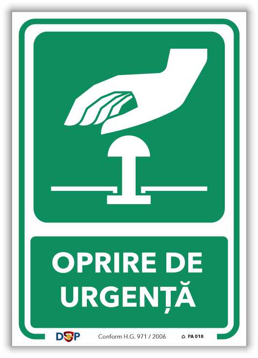 PA018 OPRIRE DE URGENTA