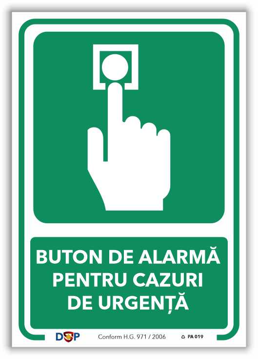 Indicator DE URGENȚĂ ÎN CAZ DE URGENȚĂ PA BUTON DE ALARMĂ APĂ PENTRU CAZURI DE URGENȚĂ POTABILĂ